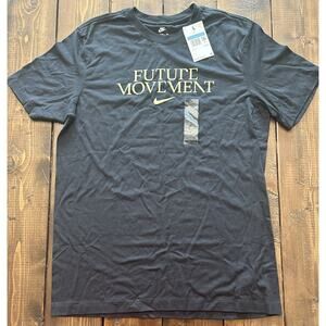 Nike Shirt Mens Medium Black Crew Neck Short Sleeve Future Movement NWT $40